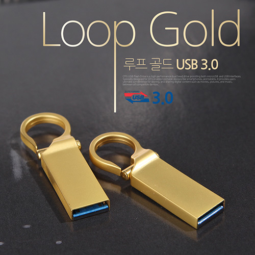 디알링크 메모리,투이(TUI) 루프(Loop) 골드 USB메모리(3.0) 32GB,투이(TUI),USB메모리 > 초고속 USB (3.0/3.1/3.2) > 32GB